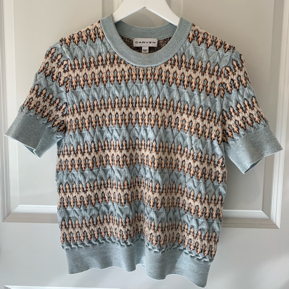 Carven Short-Sleeved Sweater, M